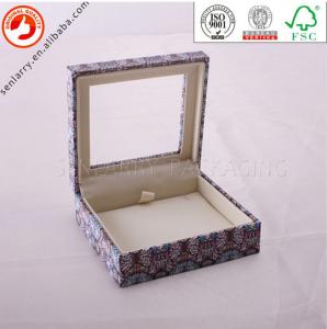 China China professional paper packaging factory jewelry box with pvc window factory