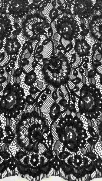 Special Chenille Yarn Floral Scalloped Edge Lace Fabric By The Yard Dress For
