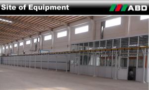 China CE Fast Color Change Booth Powder Coating Production Line With Powder Supplying Center factory