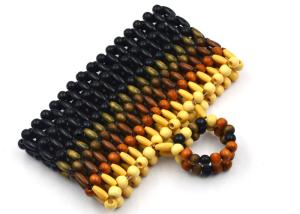 China Custom Hand Made Wooden Beaded Evening Clutch Bags For Fashionable Ladies factory