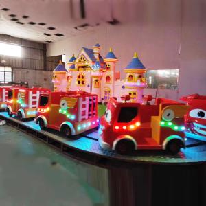 China Kids Play Equipment Fire Fighting Ride With Beautiful Decorative House factory