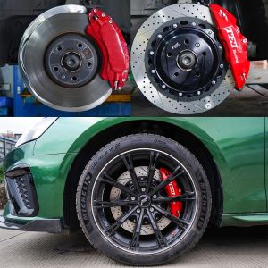 Front Audi Big Brake Kit For A4L 18 Inch 4 Piston Caliper Brake Kit With 355*28