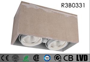China IP20 Interior Double Head LED Recessed Downlights Square Trimless 40W / 60W factory