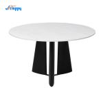 Diameter 1200mm Modern Round Dining Table Contemporary Design With Iron Base DT