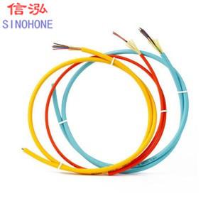 Tight Buffer Fiber FTTH 1-4 Core Indoor Fiber Optic Cable Of Flame Retardant