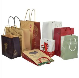China 310*110*420mm gravure custom printed paper carry bags with handles Twisted factory