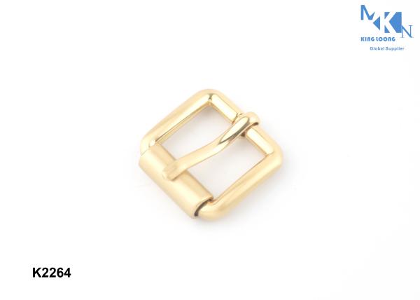 Shiny Shoe Strap Buckles / Belt Small Roller Buckle Polished With Hanging