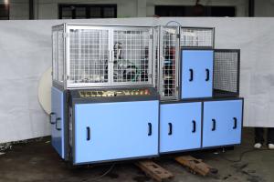 China Middle Speed Stable Paper Cup Making Machine Yield Blue Color Steel 3-16 oz factory