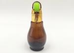 30ml Amber Color Glass Cosmetic Bottles With Golden Cap For Essential Oil