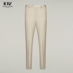 Knitted Weaving Method Slim Fit Pencil Skinny Suit Pants for Men's Business