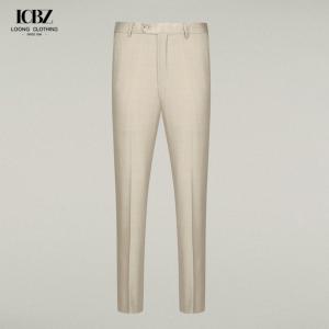 China Knitted Weaving Method Slim Fit Pencil Skinny Suit Pants for Men's Business Attire factory