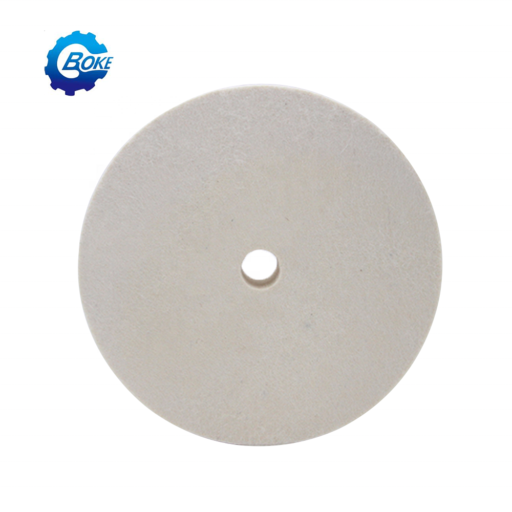 BOKE Factory high quality glass polishing spiral felt wheel for beveling machine