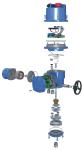 220V AC Quarter Turn Valve Actuator Explosion Proof Electric Control Valve