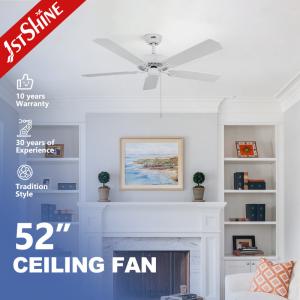 China Antique Style Electric Ceiling Fan with Pull Chain 5 MDF Blades and Silent Operation factory