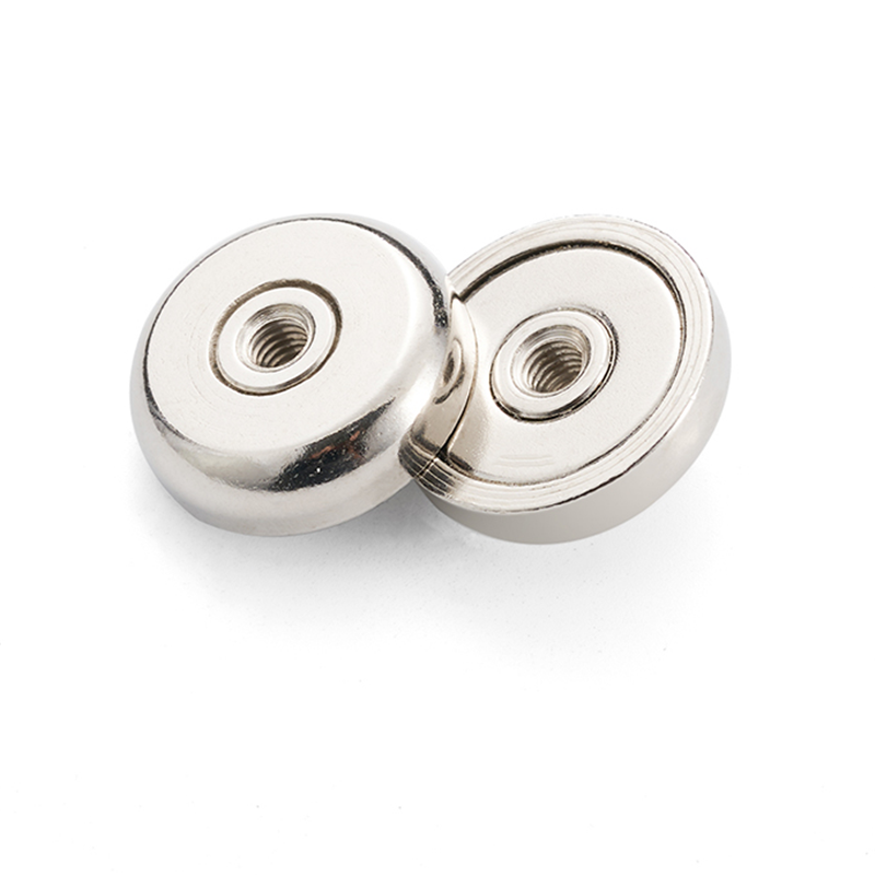 NdFeB Strong Threaded Magnet with ISO9001 2008 Certification and Pot / Cup Shape