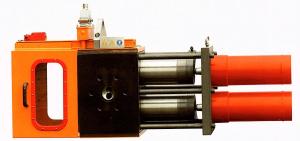 China 50 - 1500 Kg / H Continuous Screen Changer , Double Working Position Hydraulic Screen Changer factory