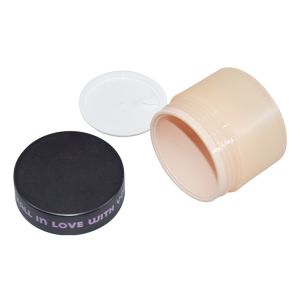 Plastic PP Double Layer Cream Jar 50g With White Lid
