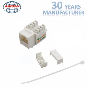 China White Cat6 RJ45 Keystone Jack Keystone Punch - Down Stand For Wiring System factory