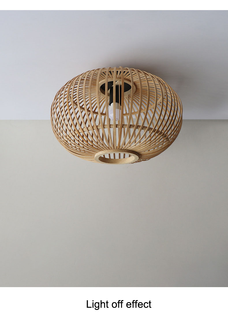 Customized Wicker Lamp Shade Pendant For Indoor Hallway Ceiling