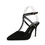 ZM036 9928-14 New Style High Heels Hot Rhinestone Stiletto Single Shoes Women