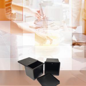 China 250g Water Cube Mini Box With Non-Stick Black Low-Sugar Toast Mold Square factory