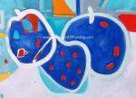 Abstract Still Life Oil Painting , Contemporary Fruit Oil Painting For Home
