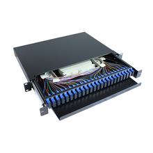 China LC Duplex Fiber Optic Patch Panel Black Color for Network Connection factory