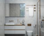 Modern Vanity Slate Countertop Pvc Toilet Bathroom Cabinet With Sink And Mirror