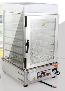 China 5 Layer Steamed Bun Machine , CE Commercial Food Warmer Display factory