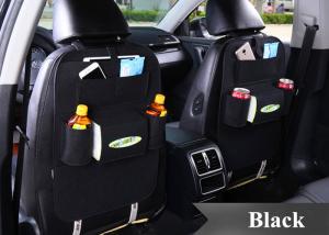 China Black Grey Brown Car Seat Back Bag Organizer , Felt Car Seat Organizer Bag factory