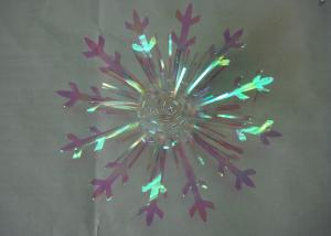 China Christmas wrapping and Decorative 4&quot; Snowflake fireworks Bow with PVC Ribbon factory