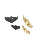 3D Embossed Metal Pilot Wing Badge Zinc Alloy Silver Plated Pilot Lapel Pin