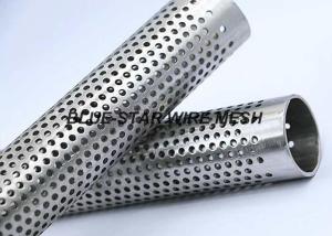 China Austenitic Perforated Stainless Steel Tube , Round Hole Perforated Stainless Steel Pipe factory