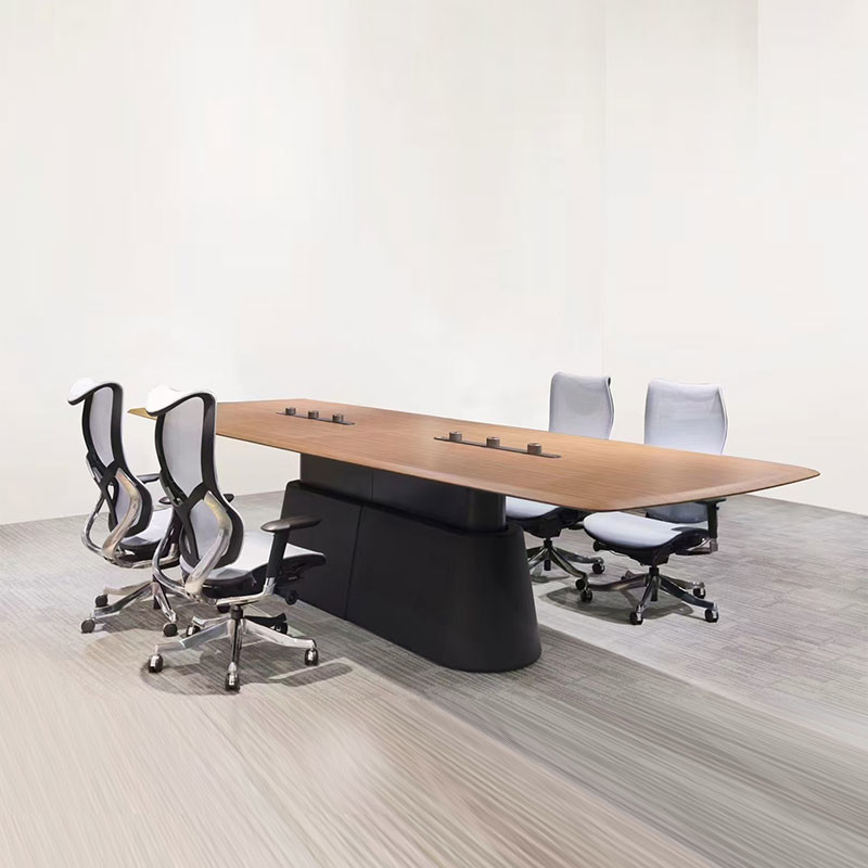 Wooden Meeting Room Table And Chairs Large Conference Table For Manager