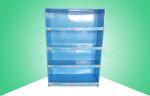 OEM/ODM 4 Shelf Cardboard Floor Display Stands Strong Double Wall Paper Board