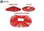 Cleaning Rotary Snow Sweeper Brush For Bobcat Machine Wafer Brushes Blue Pink