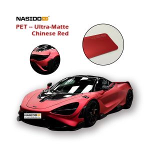 TPU Ppf Color Wrap Easy Cleaning Matte Chinese Red Car Wrap Customize Dry Apply