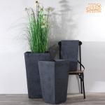 MGO Garden Pots Clay Flower Pots Outdoor Tall Planter Resin Pots for Flowers