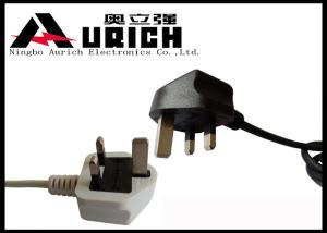 China UK Approval 3 Prong Computer Power Cord , British Power Cable BS 1363 Standard factory