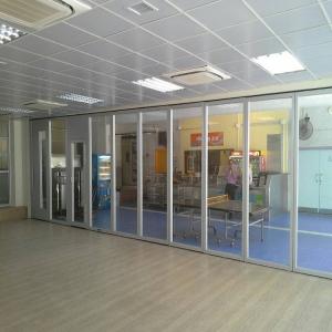 China Movable Fireproof Seperation Wall / Office Tempered Glass Partition Walls factory