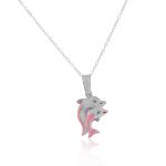 Carat in Karats Sterling Silver Antiqued Rhodium-Plated Lobster Clasp Pendant