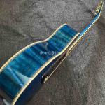 Custom Martin Style OM Body Water Ripple SOLID Flamed Maple Back Side Acoustic