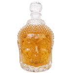 Buddha Head Shape Empty Glass Wine Bottles Unique 750ml For Vodka / Whisky With