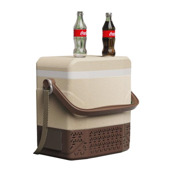 12V DC Camping Car Fridge with Shoulder Belt and Handle Temperature Range -20 10