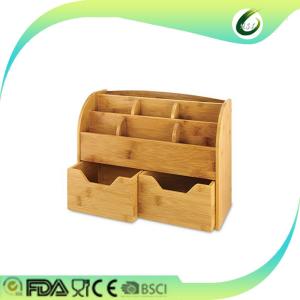 China fancy 100% tableware bamboo desk organizer factory