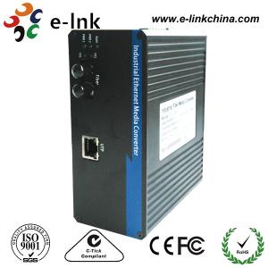 China Multimode Industrial Ethernet Media Converter Switch Din Rail Mount ST Connector factory