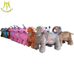 China Hansel kids game machine stuffed battery powered walking ride on animal factory
