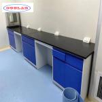 Blue Laboratory Furniture - Designed with 4 Wheels and Number of Wheels As