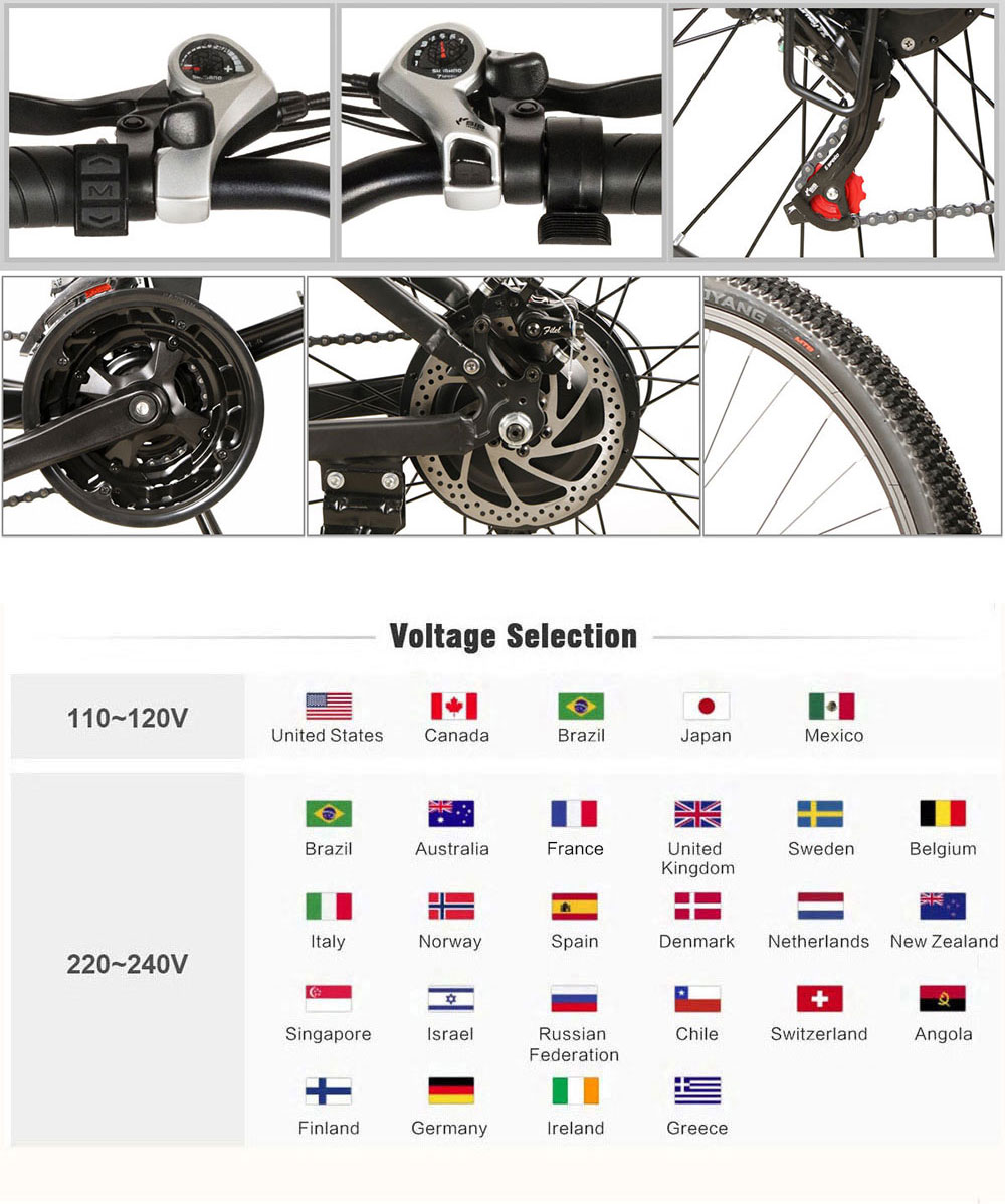 Portable Samebike Lo26 Moped Electric Bike With 30-50Nm Torque