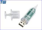 Transparent Plastic Syringe USB Pen Drive Hospital Promotional